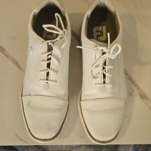 FootJoy White Women's Lace-Up Golf Oxfords